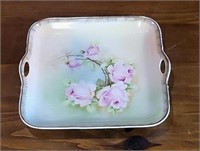 VTG Floral Two Handled Bavaria Plate