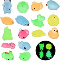 Fuguan 20Pcs Mochi Squishy Toys Luminous Christmas