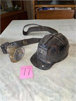 Carbide miners light helmet and belt