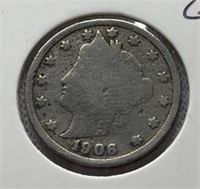 Of) 1906 liberty nickel condition good