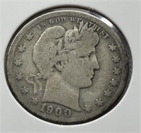 Of) 1900-o Barber quarter condition good