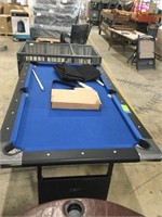 Portable Pool Table w Sticks & Balls