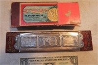 antique Hohner Harmonica Large early
