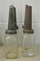 Vintage Mason Jar Oil Cans