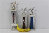 TRIO of 1970s/1980s Bowling Trophies