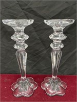 SHANNON CRYSTAL 12" CANDLE HOLDER PAIR