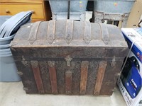 30"w Antique Hump Back Chest - 2-Broken Handles