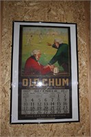 Old Chum Tobacco Calendar December 1933