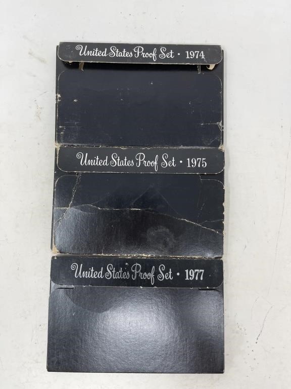 Untied States Proof sets-1974, 1975 and 1977