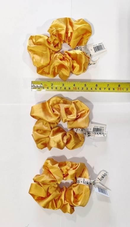 3 XL Faux Silk Satin Scrunchies