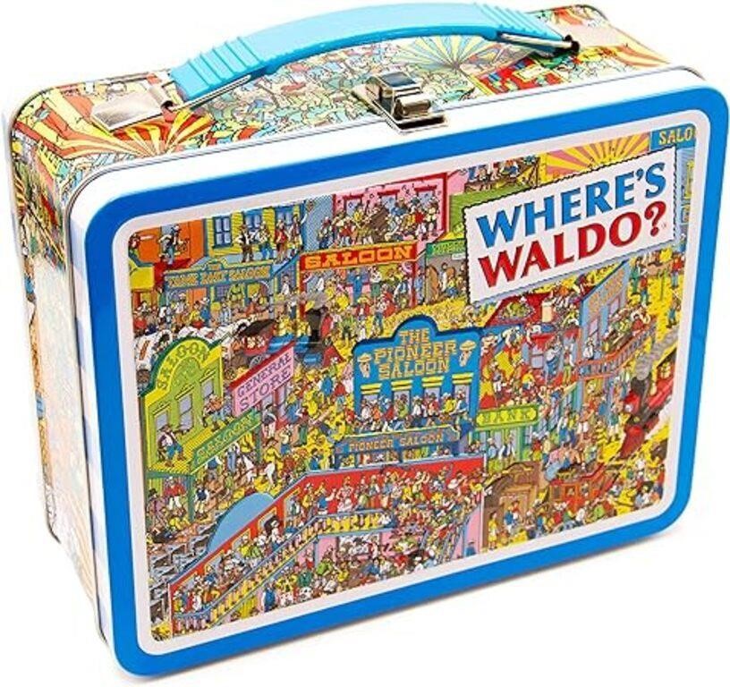 AQUARIUS Where's Waldo Fun Box - Sturdy Tin Storag