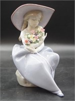 Lladro Girl with Bouquet Figure
