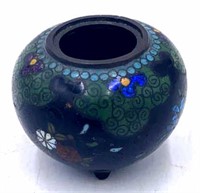 Japanese Meiji Cloisonne Footed Jar