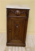 Neo Renaissance Marble Top Side Cabinet.