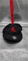 Red Oni Horned Snapback Hat Cap Rare