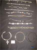 Lot of (12) Bracelets (Unmarked for Possible Sil)
