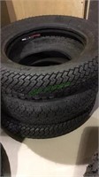 4 tires, one marked 16x1.75, one marked 2.75-10,