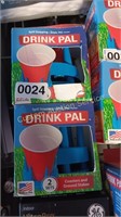 2 DRINK PAL COASTERS AND GROUND STAKES