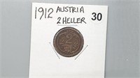 1912 Austria Two Heller gn4030