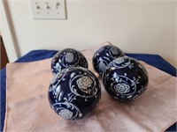 Decorative Ceramic Balls.  4 total