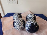Decorative Ceramic Balls. 4 total