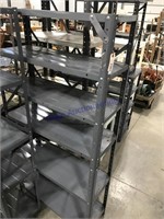 Gray metal shelf--30 x 11 x 6 shelves