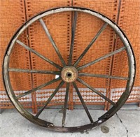 Lot of Antique wagon wheels and parts