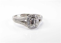Christopher Designs Crisscut Diamond Platinum Ring