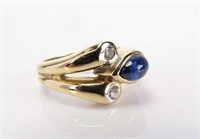 Sapphire and Diamond 14K Yellow Gold Ring