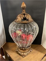 Decorative glass jar 21” tall