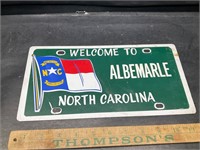 Vintage Albemarle NC tag