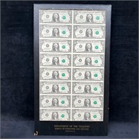 Uncut 1981 Half Sheet Of $1 Bills (New York)