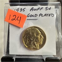 1935 BUFFALO NICKEL GOLD PLATED