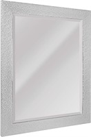 Chrome & White Tile Vanity Mirror - 27 x 33