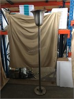 Stainless Floor Lamp w/Metal Shade 71"h