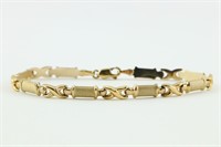 Box & X 10K Gold Bracelet