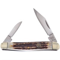 Hen & Rooster Deer Stag Pen Folder Knife