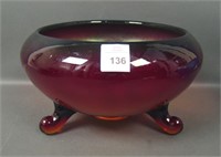 Fenton Red # 603 Lg Cupped Centerpice Bowl
