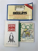 3 Humor / Novelty Books - Cats, Golf, Funny Words