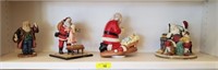 GROUP OF VARIOUS SANTA FIGURINES, MUSICAL,