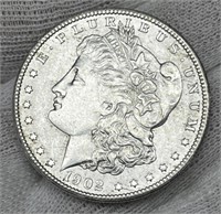 1902 Morgan Silver Dollar AU