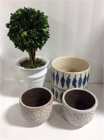 Planters and Artificial Plant Decor