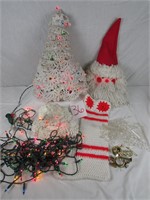 Crocheted Christmas Trees - Plastic Tree Icicles