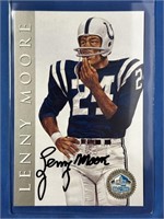 LENNY MOORE AUTOGRAPHED HALL OF FAME SIGNATURE