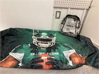 Roughrider blanket and a small backpack
