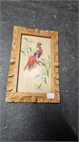 6" x 9" Handpainted Feather Bird Picture