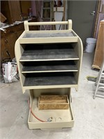 rolling shop cart with electric hook up