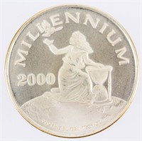 Coin 2000 Liberian $20 Millennium 1 Oz Silver Coin