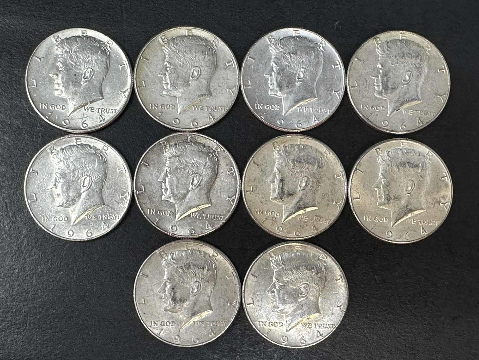 1964 Kennedy Halves (10 coins)