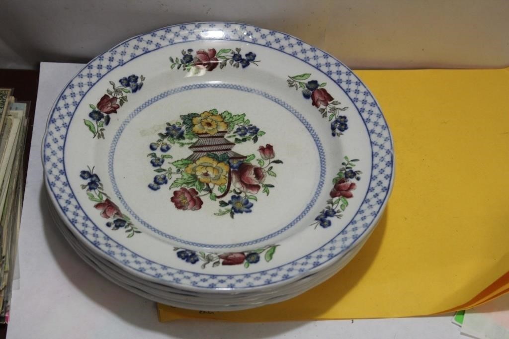 Set of 6 ceramic Spode Plates